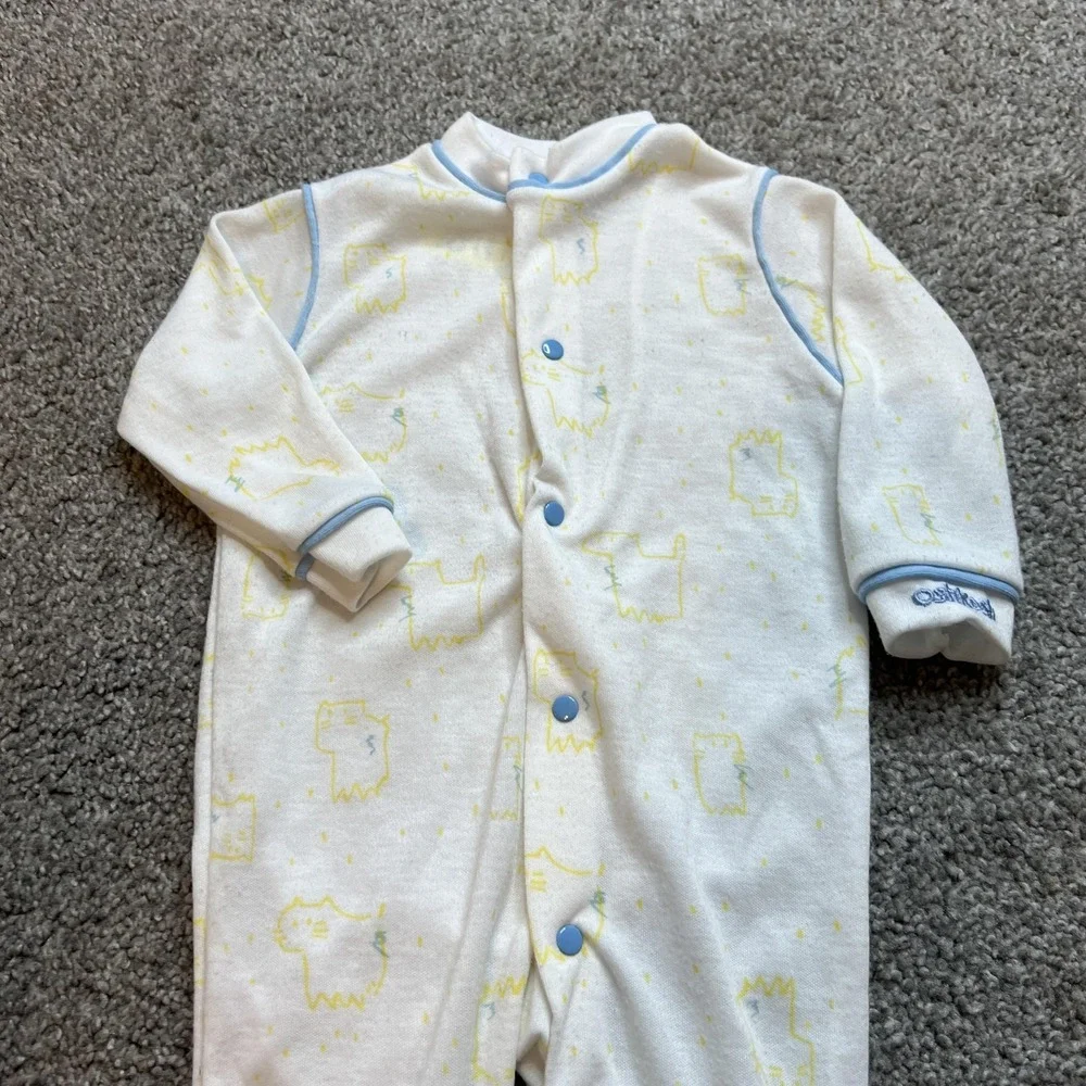 OshKosh B'gosh Baby Sleeper Footed Pajamas Dog Print 6-9 Months Pajama One Piece
